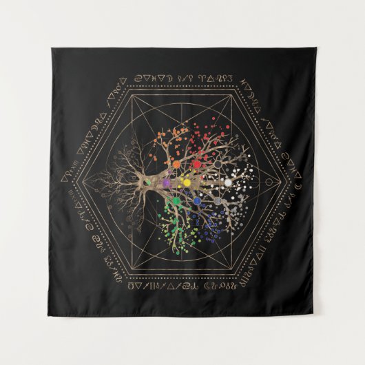 Kabbalah Der Baum des Lebens Wandteppich (Vorderseite (Horizontal))