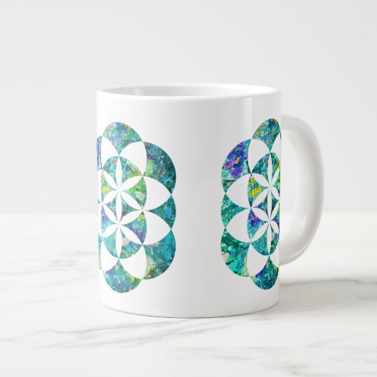 Kabbalah Tree of Life Jumbo-Tasse (Vorderseite Rechts)
