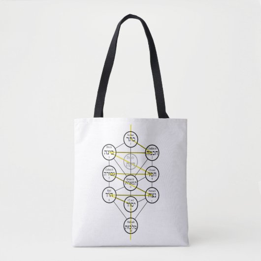 Kabbalistic Tree of life hebrew sephiroth  Tasche (Vorderseite)