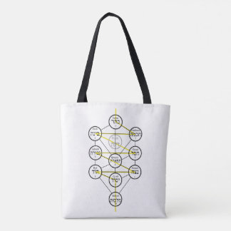 Kabbalistic Tree of life hebrew sephiroth  Tasche