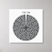 Kabbalistische Schöpfung Hebräisch Monochromatisch Leinwanddruck (Vorderseite)