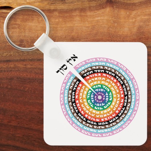 Kabbalistische Schöpfung - Quees Hebräisches Sefir Schlüsselanhänger (Vorderseite)
