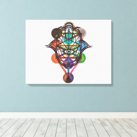 Kabbalistischer Baum Leinwanddruck (Insitu (Holzboden))