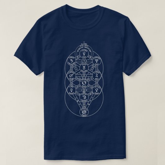 Kabbalistischer Lebensbaum T-Shirt (Design vorne)
