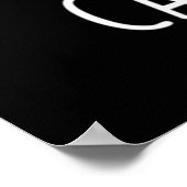 Kabbenalter Funny Old Veggie Cabbage Pun Dark BG Poster (Ecke)