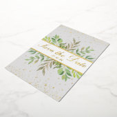 KABEL | Elegant & Modernes Gold Save the Date Folieneinladung (Gedreht)