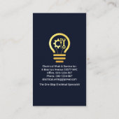 Kabel für gelbes Bulb Visitenkarte (Rückseite)