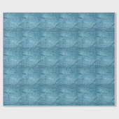 Kabel-Strick, blau Geschenkpapier (Flach)