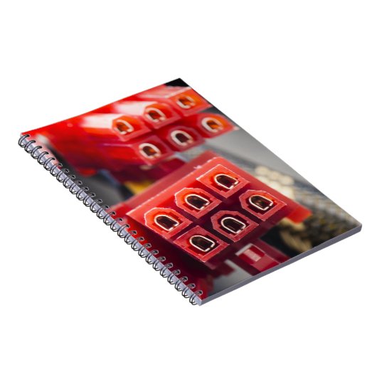 Kabelanschluss eines Computers Notizblock (Rechte Seite)