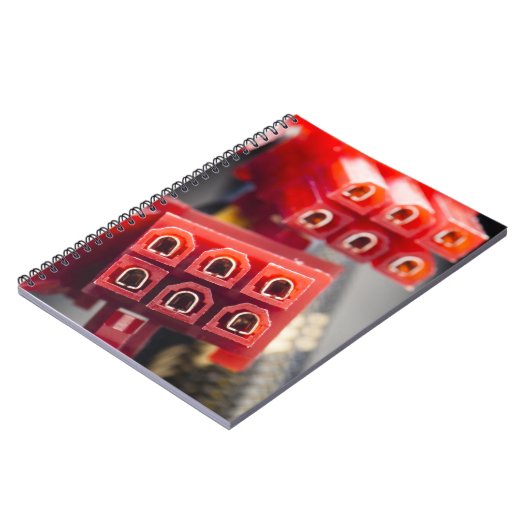 Kabelanschluss eines Computers Notizblock (Linke Seite)