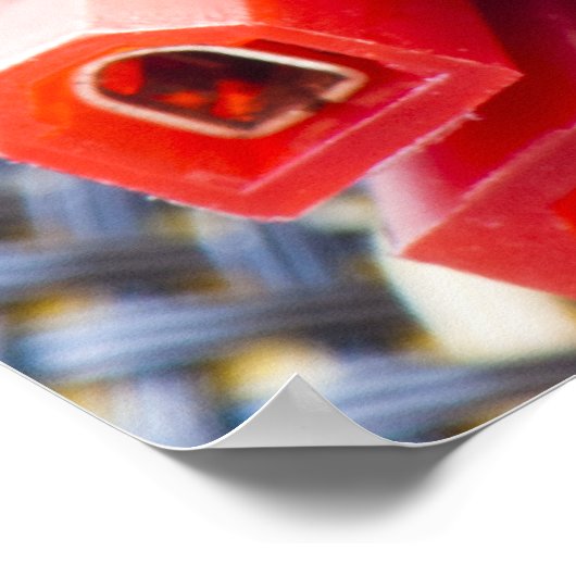 Kabelanschluss eines Computers Poster (Ecke)