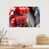 Kabelanschluss eines Computers Poster (Küche)