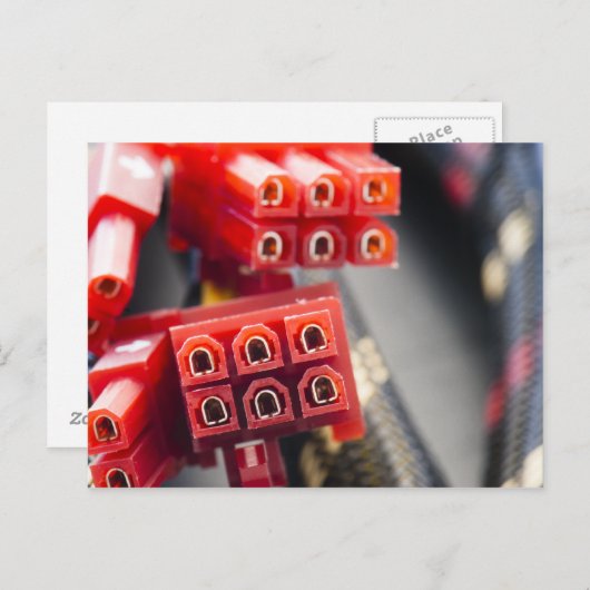 Kabelanschluss eines Computers Postkarte (Vorne/Hinten)