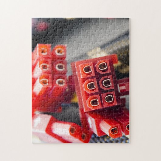 Kabelanschluss eines Computers Puzzle (Vertikal)