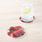 Kabelanschluss eines Computers Sandstein Untersetzer (Seite)