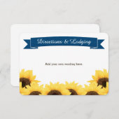 KABELBLAU RUSTISCHER SONNENBLUMENTER INSERVER BEGLEITKARTE (Vorne/Hinten)