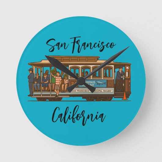 Kabelfernsehen Runde Wanduhr (Vorderseite)