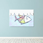 Kabelfisch Leinwanddruck (Insitu (Holzboden))