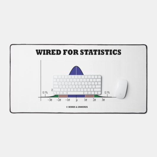 Kabelgebunden für Statistik-Statistiken Bell-Curve Schreibtischunterlage (Tastatur & Maus)