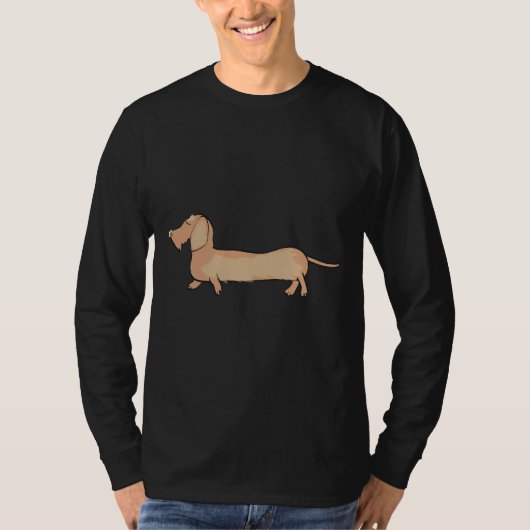 Kabelgebundene Dackel T-Shirt (Vorderseite)