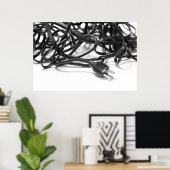 Kabelgewirr des Powers Poster (Heimbüro)