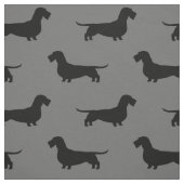 Kabelhaarige Dackel Hunde-Silhouetten-Muster Stoff (Muster)