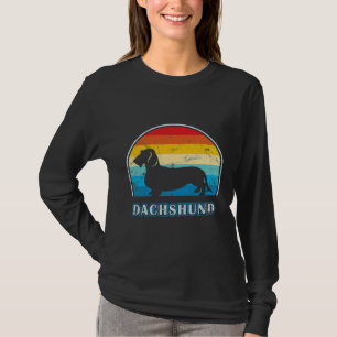 Kabelhaarige Dackel Vintager Hund T-Shirt