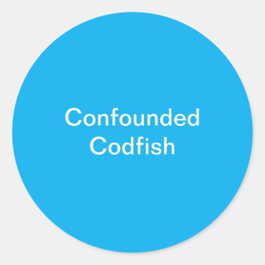 Kabeljauaufkleber Runder Aufkleber (Vorderseite)