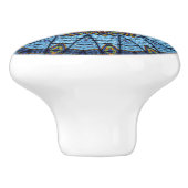 Kabelknöpfe für die Keramik aus blau gestanztem Gl Keramikknauf (Seitenansicht)