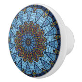 Kabelknöpfe für die Keramik aus blau gestanztem Gl Keramikknauf (Rechts)