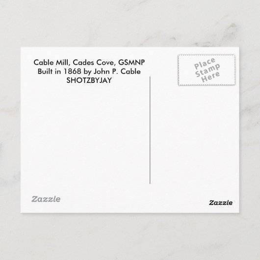 Kabelmeile Postkarte (Rückseite)