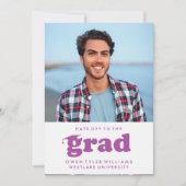 KABELRETRO HAT SICH AN DER GRAD FOTO GRAD INVITE EINLADUNG (Vorderseite)