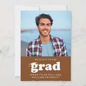 KABELRETRO HAT SICH AN DER GRAD FOTO GRAD INVITE EINLADUNG (Vorderseite)