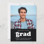 KABELRETRO HAT SICH AN DER GRAD FOTO GRAD INVITE EINLADUNG (Vorderseite)