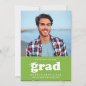 KABELRETRO HAT SICH AN DER GRAD FOTO GRAD INVITE EINLADUNG (Vorderseite)