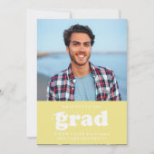 KABELRETRO HAT SICH AN DER GRAD FOTO GRAD INVITE EINLADUNG (Vorderseite)