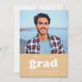 KABELRETRO HAT SICH AN DER GRAD FOTO GRAD INVITE EINLADUNG (Vorderseite)