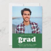 KABELRETRO HAT SICH AN DER GRAD FOTO GRAD INVITE EINLADUNG (Vorderseite)