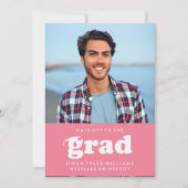 KABELRETRO HAT SICH AN DER GRAD FOTO GRAD INVITE EINLADUNG (Vorderseite)