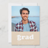 KABELRETRO HAT SICH AN DER GRAD FOTO GRAD INVITE EINLADUNG (Vorderseite)