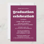 KABELRETRO HAT SICH AN DER GRAD FOTO GRAD INVITE EINLADUNG (Rückseite)