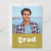 KABELRETRO HAT SICH AN DER GRAD FOTO GRAD INVITE EINLADUNG (Vorderseite)