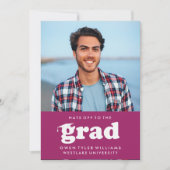 KABELRETRO HAT SICH AN DER GRAD FOTO GRAD INVITE EINLADUNG (Vorderseite)