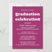 KABELRETRO HAT SICH AN DER GRAD FOTO GRAD INVITE EINLADUNG (Rückseite)