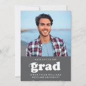 KABELRETRO HAT SICH AN DER GRAD FOTO GRAD INVITE EINLADUNG (Vorderseite)