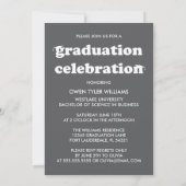 KABELRETRO HAT SICH AN DER GRAD FOTO GRAD INVITE EINLADUNG (Rückseite)