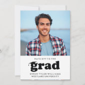 KABELRETRO HAT SICH AN DER GRAD FOTO GRAD INVITE EINLADUNG (Vorderseite)