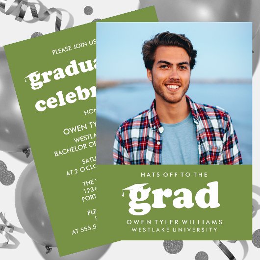 KABELRETRO HAT SICH AN DER GRAD FOTO GRAD INVITE EINLADUNG