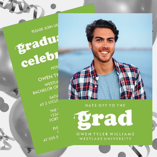 KABELRETRO HAT SICH AN DER GRAD FOTO GRAD INVITE EINLADUNG
