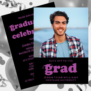 KABELRETRO HAT SICH AN DER GRAD FOTO GRAD INVITE EINLADUNG